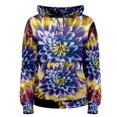 Rainbow Chrysanthemum Women s Pullover Hoodie
