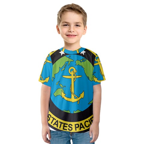 Seal Of Commander Of United States Pacific Fleet Kids  Sport Mesh Tee by abbeyz71