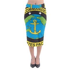 Seal Of Commander Of United States Pacific Fleet Midi Pencil Skirt by abbeyz71