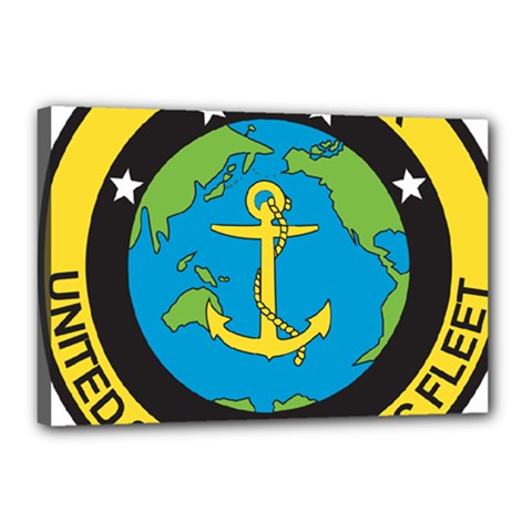 Seal Of Commander Of United States Pacific Fleet Canvas 18  X 12  (stretched) by abbeyz71