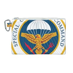 Seal Of Special Operations Command Pacific Canvas Cosmetic Bag (large) by abbeyz71