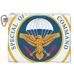 Seal Of Special Operations Command Pacific Canvas Cosmetic Bag (xxl) by abbeyz71