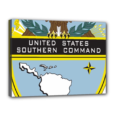 Seal Of United States Southern Command Canvas 16  X 12  (stretched) by abbeyz71