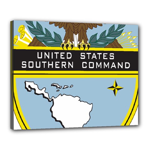 Seal Of United States Southern Command Canvas 20  X 16  (stretched) by abbeyz71