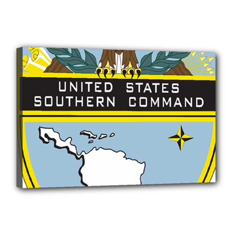 Seal Of United States Southern Command Canvas 18  X 12  (stretched) by abbeyz71