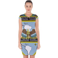 Seal Of United States Southern Command Capsleeve Drawstring Dress  by abbeyz71