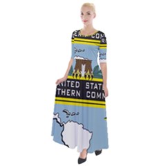 Seal Of United States Southern Command Half Sleeves Maxi Dress by abbeyz71