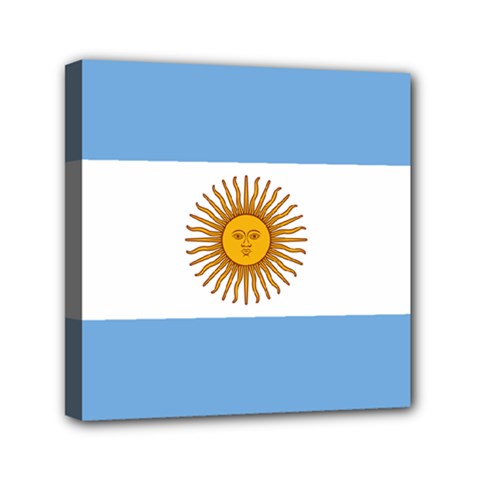 Argentina Flag Mini Canvas 6  X 6  (stretched) by FlagGallery