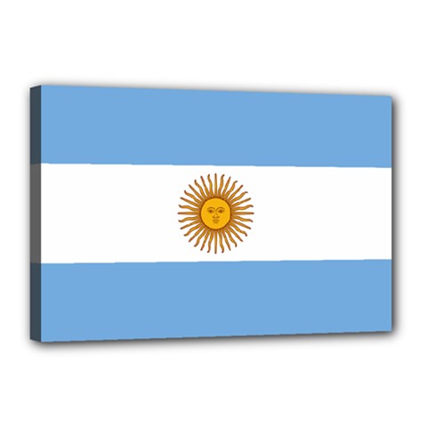 Argentina Flag Canvas 18  X 12  (stretched) by FlagGallery