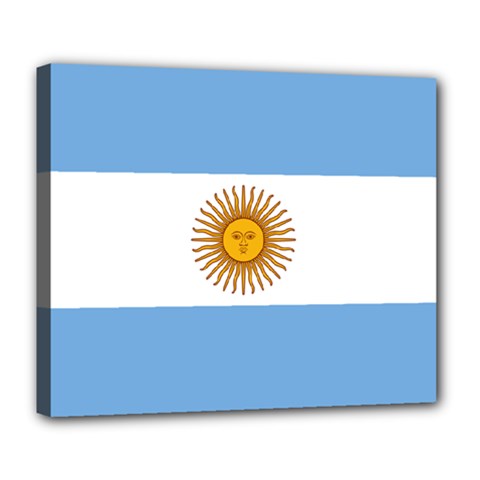 Argentina Flag Deluxe Canvas 24  X 20  (stretched) by FlagGallery