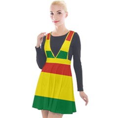 Bolivia Flag Plunge Pinafore Velour Dress by FlagGallery