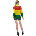 Bolivia Flag High Neck Long Sleeve Chiffon Top View2