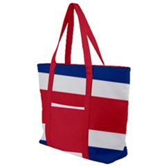 Costa Rica Flag Zip Up Canvas Bag by FlagGallery