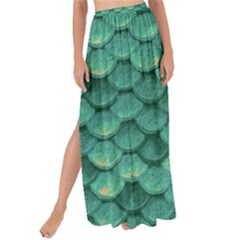 Sea Green Mermaid Scales Maxi Chiffon Tie-up Sarong by VeataAtticus