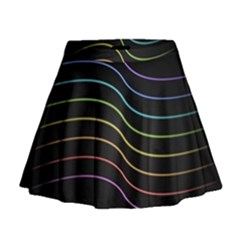 Wallpaper Background Colors Neon Mini Flare Skirt by Pakrebo