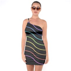 Wallpaper Background Colors Neon One Soulder Bodycon Dress