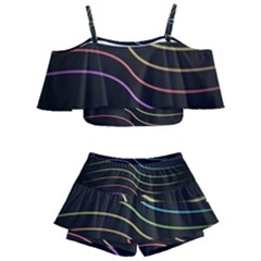 Wallpaper Background Colors Neon Kids  Off Shoulder Skirt Bikini