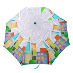 City Modern Business Skyscrapers Folding Umbrellas by Pakrebo