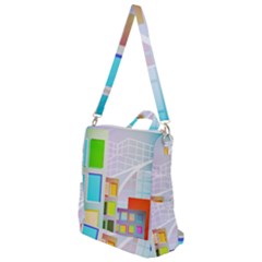 City Modern Business Skyscrapers Crossbody Backpack by Pakrebo