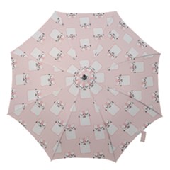 Pattern Pink Cute Sweet Fur Cats Hook Handle Umbrellas (large) by Pakrebo