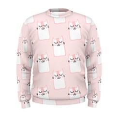 Pattern Pink Cute Sweet Fur Cats Men s Sweatshirt by Pakrebo