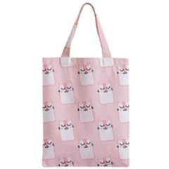Pattern Pink Cute Sweet Fur Cats Zipper Classic Tote Bag by Pakrebo
