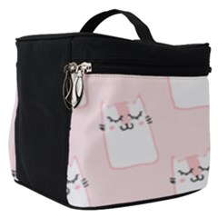 Pattern Pink Cute Sweet Fur Cats Make Up Travel Bag (small) by Pakrebo