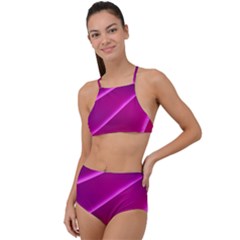 Pattern Purple Design High Waist Tankini Set by Pakrebo