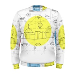 Urban City Skyline Sketch Men s Sweatshirt by Pakrebo
