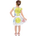 Urban City Skyline Sketch Kids  Short Sleeve Dress View2