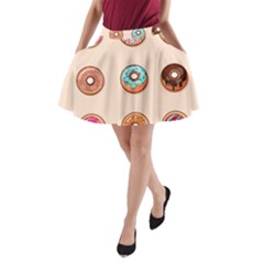 Donut Sweets Baking Food Tasty A-line Pocket Skirt by Pakrebo