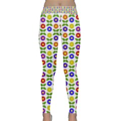 Flowers Colors Colorful Flowering Classic Yoga Leggings by Pakrebo