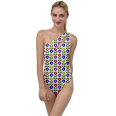 Flowers Colors Colorful Flowering To One Side Swimsuit by Pakrebo