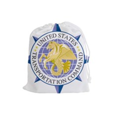 Emblem of United States Transportation Command Drawstring Pouch (Large)