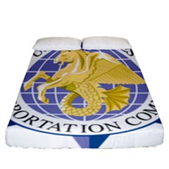 Emblem of United States Transportation Command Fitted Sheet (Queen Size)