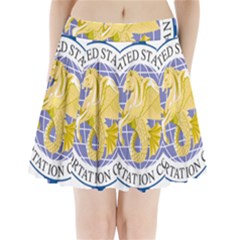 Emblem of United States Transportation Command Pleated Mini Skirt