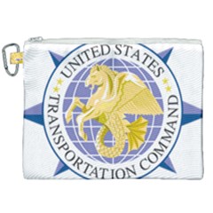 Emblem of United States Transportation Command Canvas Cosmetic Bag (XXL)