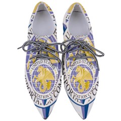 Emblem of United States Transportation Command Pointed Oxford Shoes