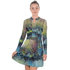 Abstract Long Sleeve Panel Dress by scharamo