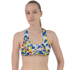 Pop Art Camouflage 2 Criss Cross Racerback Sports Bra