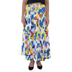 Pop Art Camouflage 2 Flared Maxi Skirt by impacteesstreetweareight