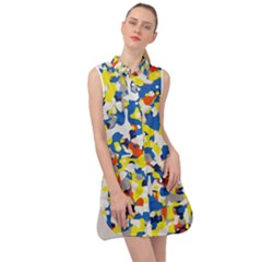 Pop Art Camouflage 2 Sleeveless Shirt Dress by impacteesstreetweareight