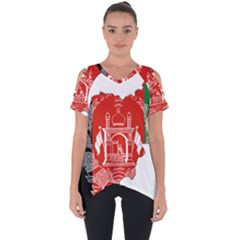 Afghanistan Flag Map Cut Out Side Drop Tee by abbeyz71