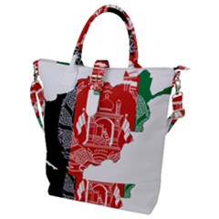 Afghanistan Flag Map Buckle Top Tote Bag by abbeyz71