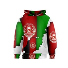 Afganistan Flag Map Kids  Pullover Hoodie by abbeyz71