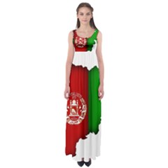 Afganistan Flag Map Empire Waist Maxi Dress by abbeyz71