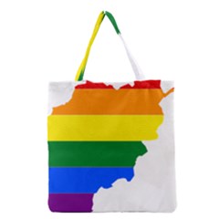 Lgbt Flag Map Of Afghanistan Grocery Tote Bag by abbeyz71