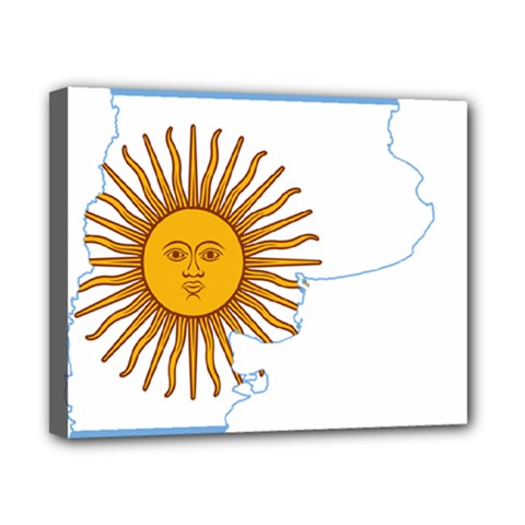 Flag Map Of Argentina & Islas Malvinas Canvas 10  X 8  (stretched) by abbeyz71