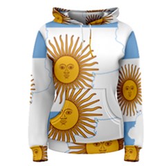 Flag Map Of Argentina & Islas Malvinas Women s Pullover Hoodie by abbeyz71