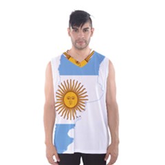 Flag Map Of Argentina & Islas Malvinas Men s Sportswear by abbeyz71